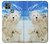 W3794 Arctic Polar Bear in Love with Seal Paint Funda Carcasa Case y Caso Del Tirón Funda para Motorola Moto G9 Power