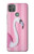 W3805 Flamingo Pink Pastel Funda Carcasa Case y Caso Del Tirón Funda para Motorola Moto G9 Power