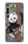 W3793 Cute Baby Panda Snow Painting Funda Carcasa Case y Caso Del Tirón Funda para Motorola Moto G8