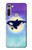 W3807 Killer Whale Orca Moon Pastel Fantasy Funda Carcasa Case y Caso Del Tirón Funda para Motorola Moto G8