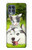 W3795 Grumpy Kitten Cat Playful Siberian Husky Dog Paint Funda Carcasa Case y Caso Del Tirón Funda para Motorola Edge S