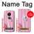 W3805 Flamingo Pink Pastel Funda Carcasa Case y Caso Del Tirón Funda para Motorola Moto G6 Play, Moto G6 Forge, Moto E5