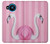 W3805 Flamingo Pink Pastel Funda Carcasa Case y Caso Del Tirón Funda para Nokia 8.3 5G