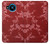W3817 Red Floral Cherry blossom Pattern Funda Carcasa Case y Caso Del Tirón Funda para Nokia 8.3 5G