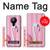 W3805 Flamingo Pink Pastel Funda Carcasa Case y Caso Del Tirón Funda para Nokia 5.3