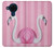 W3805 Flamingo Pink Pastel Funda Carcasa Case y Caso Del Tirón Funda para Nokia 5.4