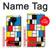 W3814 Piet Mondrian Line Art Composition Funda Carcasa Case y Caso Del Tirón Funda para Nokia 5.4