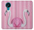 W3805 Flamingo Pink Pastel Funda Carcasa Case y Caso Del Tirón Funda para Nokia 3.4