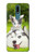 W3795 Grumpy Kitten Cat Playful Siberian Husky Dog Paint Funda Carcasa Case y Caso Del Tirón Funda para Nokia 2.4