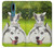 W3795 Grumpy Kitten Cat Playful Siberian Husky Dog Paint Funda Carcasa Case y Caso Del Tirón Funda para Nokia 2.4