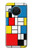 W3814 Piet Mondrian Line Art Composition Funda Carcasa Case y Caso Del Tirón Funda para Nokia X20