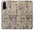 W3819 Retro Vintage Paper Funda Carcasa Case y Caso Del Tirón Funda para OnePlus Nord CE 5G