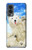 W3794 Arctic Polar Bear in Love with Seal Paint Funda Carcasa Case y Caso Del Tirón Funda para OnePlus Nord 2 5G