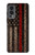 W3804 Fire Fighter Metal Red Line Flag Graphic Funda Carcasa Case y Caso Del Tirón Funda para OnePlus Nord 2 5G