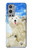 W3794 Arctic Polar Bear in Love with Seal Paint Funda Carcasa Case y Caso Del Tirón Funda para OnePlus 9 Pro