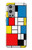 W3814 Piet Mondrian Line Art Composition Funda Carcasa Case y Caso Del Tirón Funda para OnePlus 9 Pro