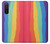 W3799 Cute Vertical Watercolor Rainbow Funda Carcasa Case y Caso Del Tirón Funda para Sony Xperia 5 II