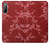 W3817 Red Floral Cherry blossom Pattern Funda Carcasa Case y Caso Del Tirón Funda para Sony Xperia 10 II