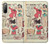 W3820 Vintage Cowgirl Fashion Paper Doll Funda Carcasa Case y Caso Del Tirón Funda para Sony Xperia 10 II