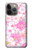 W3036 Pink Sweet Flower Flora Funda Carcasa Case y Caso Del Tirón Funda para iPhone 13 Pro