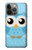 W3029 Cute Blue Owl Funda Carcasa Case y Caso Del Tirón Funda para iPhone 13 Pro Max