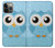 W3029 Cute Blue Owl Funda Carcasa Case y Caso Del Tirón Funda para iPhone 13 Pro Max