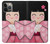W3042 Japan Girl Hina Doll Kimono Sakura Funda Carcasa Case y Caso Del Tirón Funda para iPhone 13 Pro Max