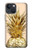 W3490 Gold Pineapple Funda Carcasa Case y Caso Del Tirón Funda para iPhone 13