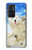 W3794 Arctic Polar Bear in Love with Seal Paint Funda Carcasa Case y Caso Del Tirón Funda para OnePlus 9RT 5G