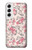 W3095 Vintage Rose Pattern Funda Carcasa Case y Caso Del Tirón Funda para Samsung Galaxy S22
