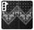 W3363 Bandana Black Pattern Funda Carcasa Case y Caso Del Tirón Funda para Samsung Galaxy S22