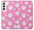 W3500 Pink Floral Pattern Funda Carcasa Case y Caso Del Tirón Funda para Samsung Galaxy S22