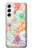 W3705 Pastel Floral Flower Funda Carcasa Case y Caso Del Tirón Funda para Samsung Galaxy S22