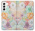 W3705 Pastel Floral Flower Funda Carcasa Case y Caso Del Tirón Funda para Samsung Galaxy S22