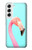W3708 Pink Flamingo Funda Carcasa Case y Caso Del Tirón Funda para Samsung Galaxy S22