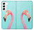 W3708 Pink Flamingo Funda Carcasa Case y Caso Del Tirón Funda para Samsung Galaxy S22