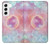 W3709 Pink Galaxy Funda Carcasa Case y Caso Del Tirón Funda para Samsung Galaxy S22