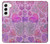 W3710 Pink Love Heart Funda Carcasa Case y Caso Del Tirón Funda para Samsung Galaxy S22