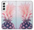 W3711 Pink Pineapple Funda Carcasa Case y Caso Del Tirón Funda para Samsung Galaxy S22