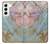 W3717 Rose Gold Blue Pastel Marble Graphic Printed Funda Carcasa Case y Caso Del Tirón Funda para Samsung Galaxy S22