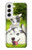 W3795 Grumpy Kitten Cat Playful Siberian Husky Dog Paint Funda Carcasa Case y Caso Del Tirón Funda para Samsung Galaxy S22