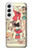 W3820 Vintage Cowgirl Fashion Paper Doll Funda Carcasa Case y Caso Del Tirón Funda para Samsung Galaxy S22