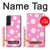 W3500 Pink Floral Pattern Funda Carcasa Case y Caso Del Tirón Funda para Samsung Galaxy S22 Plus