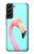 W3708 Pink Flamingo Funda Carcasa Case y Caso Del Tirón Funda para Samsung Galaxy S22 Plus