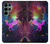 W2486 Rainbow Unicorn Nebula Space Funda Carcasa Case y Caso Del Tirón Funda para Samsung Galaxy S22 Ultra