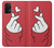 W3701 Mini Heart Love Sign Funda Carcasa Case y Caso Del Tirón Funda para Samsung Galaxy M32 5G