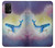 W3802 Dream Whale Pastel Fantasy Funda Carcasa Case y Caso Del Tirón Funda para Samsung Galaxy M32 5G