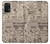 W3819 Retro Vintage Paper Funda Carcasa Case y Caso Del Tirón Funda para Samsung Galaxy M32 5G