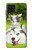 W3795 Grumpy Kitten Cat Playful Siberian Husky Dog Paint Funda Carcasa Case y Caso Del Tirón Funda para Samsung Galaxy M22