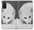 W2569 White Arctic Fox Funda Carcasa Case y Caso Del Tirón Funda para Samsung Galaxy M52 5G